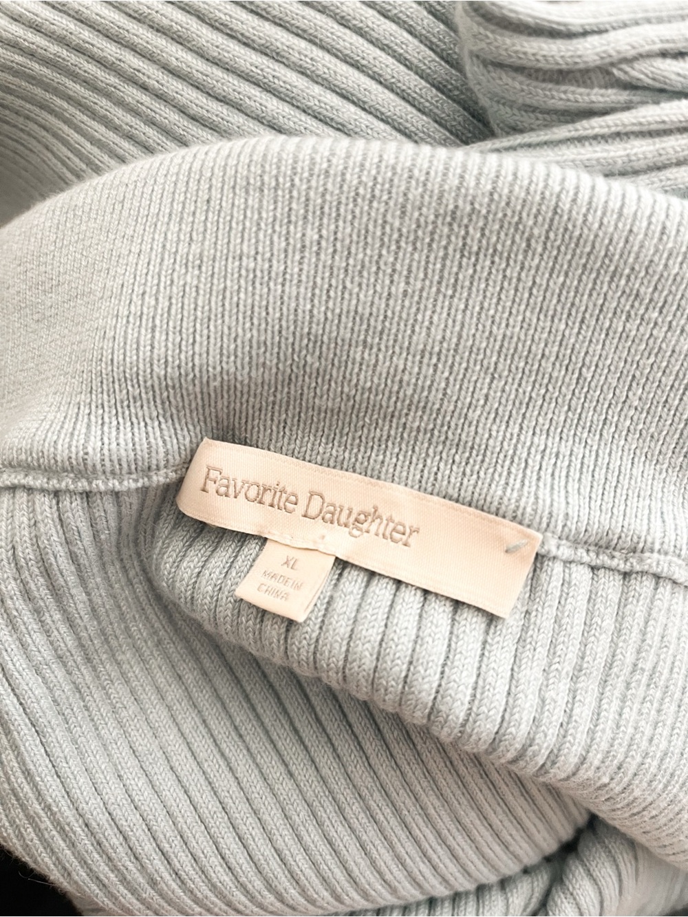 Favorite Daughter Lena Cashmere Cotton Ribbed Midi Skirt Size XL Baby Blue - Picture 8 of 8